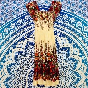 Juniors Colorful Summer Flower Dress.